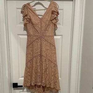 Pale pink lace dress